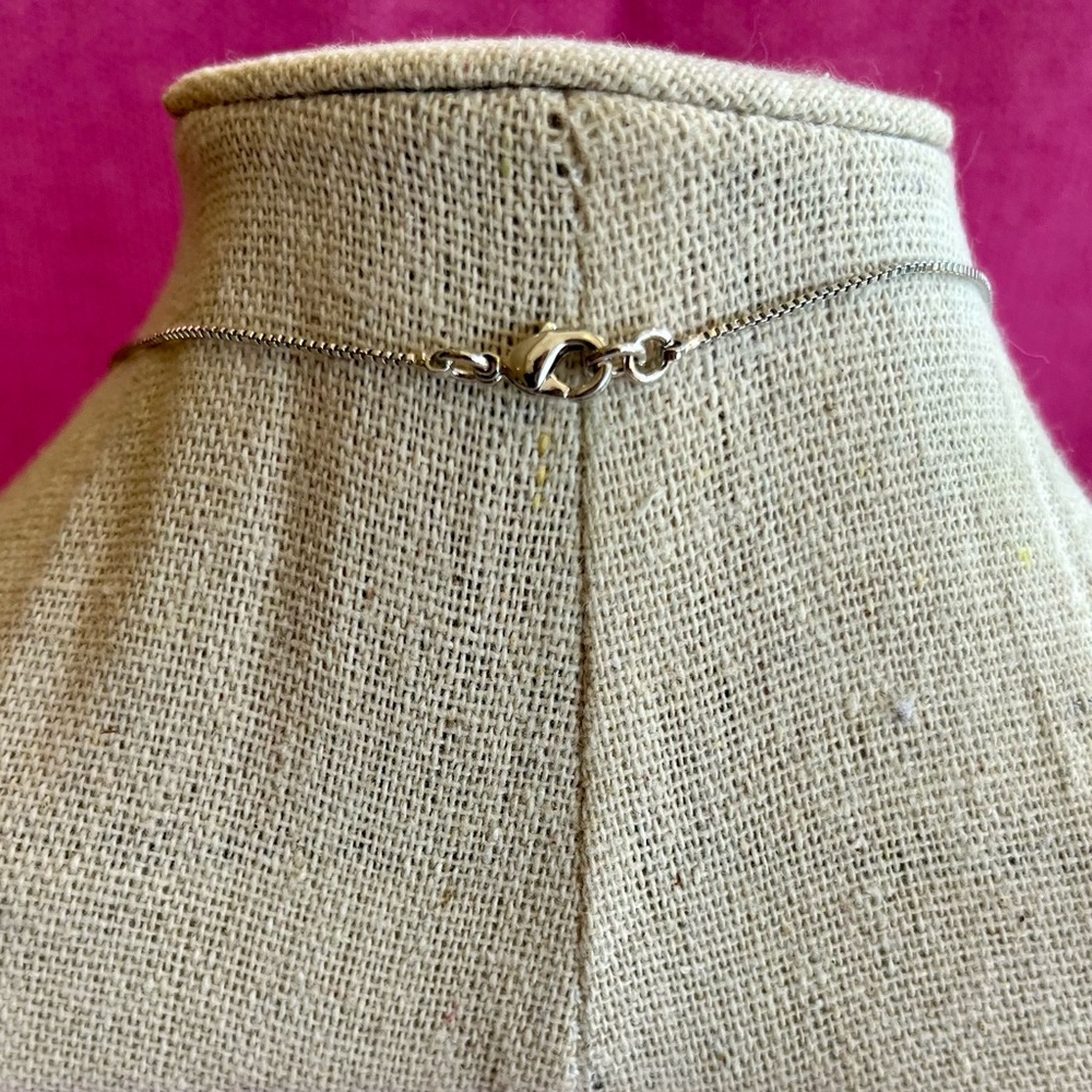 Bar Pendant Necklace - Silver plated chain - Picture 3 of 16